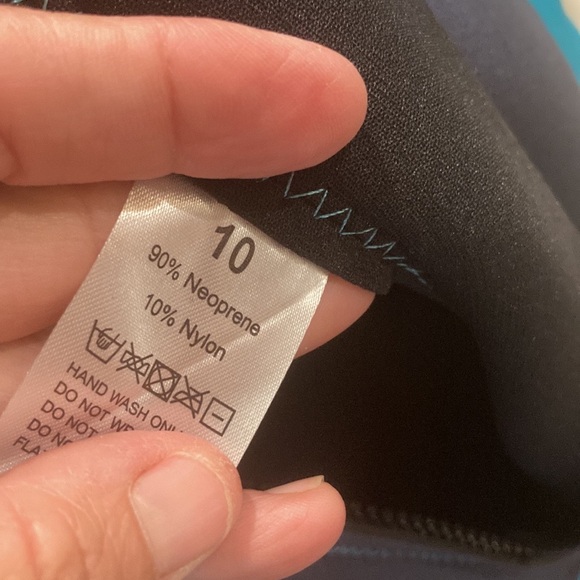 NWT Kids 3mm Neoprene size 10 wetsuit navy & turquoise - Picture 8 of 11